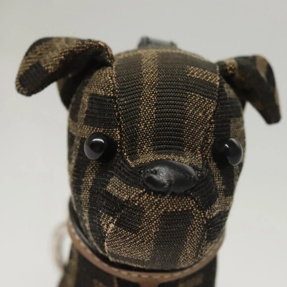 FENDI Zucca Canvas Charm Black Brown Auth ac3769 - Picture 13 of 16